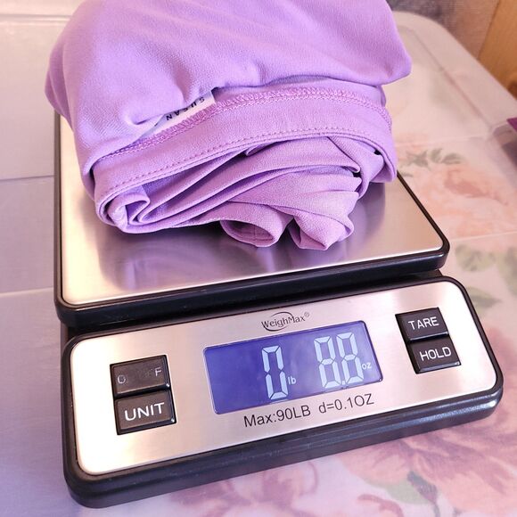 Susan Graver Top XL Purple Square Neck Liquid Knit - Picture 12 of 12